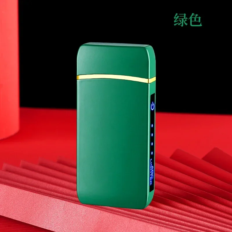 Беспламенная плазменная зажигалка с двойной дугой металлическая ветрозащитная