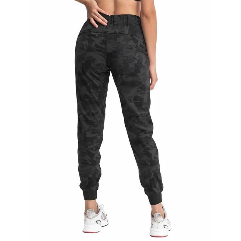 With Logo Women Fitness Jogger Leggings with two side pockets  Stretch fabrics Loose Fit Sport Active Skinny Ankle-Length Pants