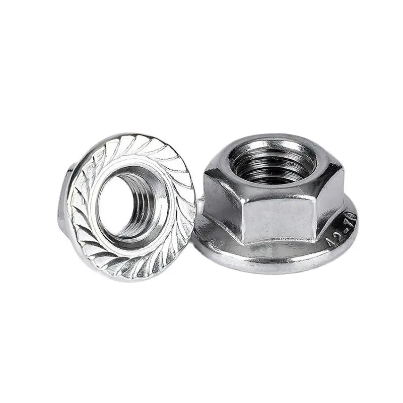 

Right And Left Hand Stainless Steel Flange Nuts Fine Pitch Serrated Base For Locking M2.5 M3 M4 M5 M6 M8 M10 M12 M14 M16 M20