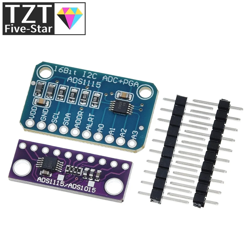 ADS1115 16-битный модуль I2C прецизионный ADC 4-канальная макетная плата Pro усилитель 2 0 в