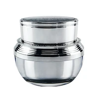 30g50g capacity silver mirror surface color acrylic material crystal cream bottleacrylic cream bottle jar with spacer and cap