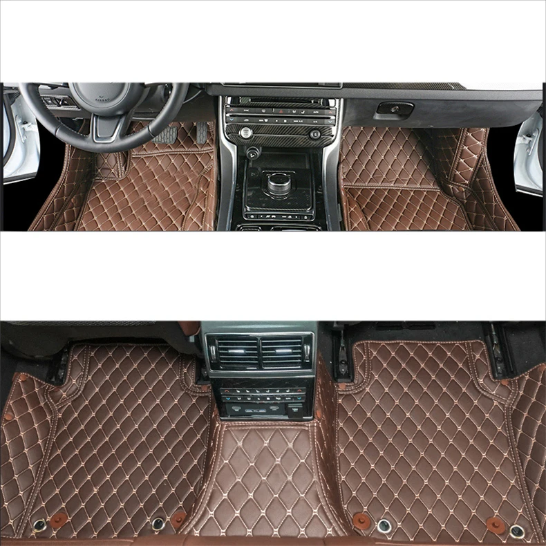 

leather car floor mats for jaguar xf 2007-2020 x250 x260 2019 2018 2017 2016 2015 2014 2013 2012 2009 rug carpet mat