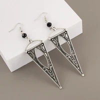 goth witch geometric triangle drop dangle earrings for women girl gift silver charm jewelry accessories