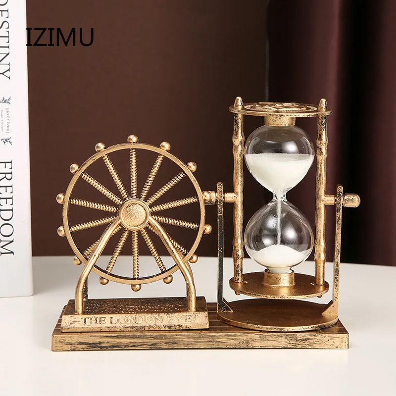 

London Eye Ferris Wheel Hourglass Creative Student Gift Retro Nostalgic Home Decor Men Women Birthday Gifts Home Accessories