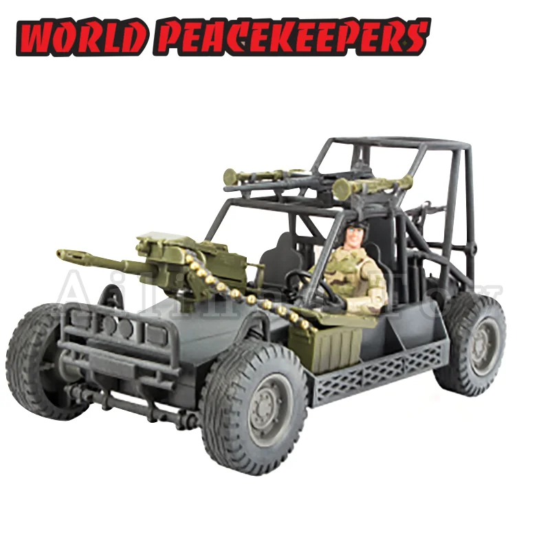 Military Buggy With 1 Soldiers Anime Model For Gift Free Shipping
