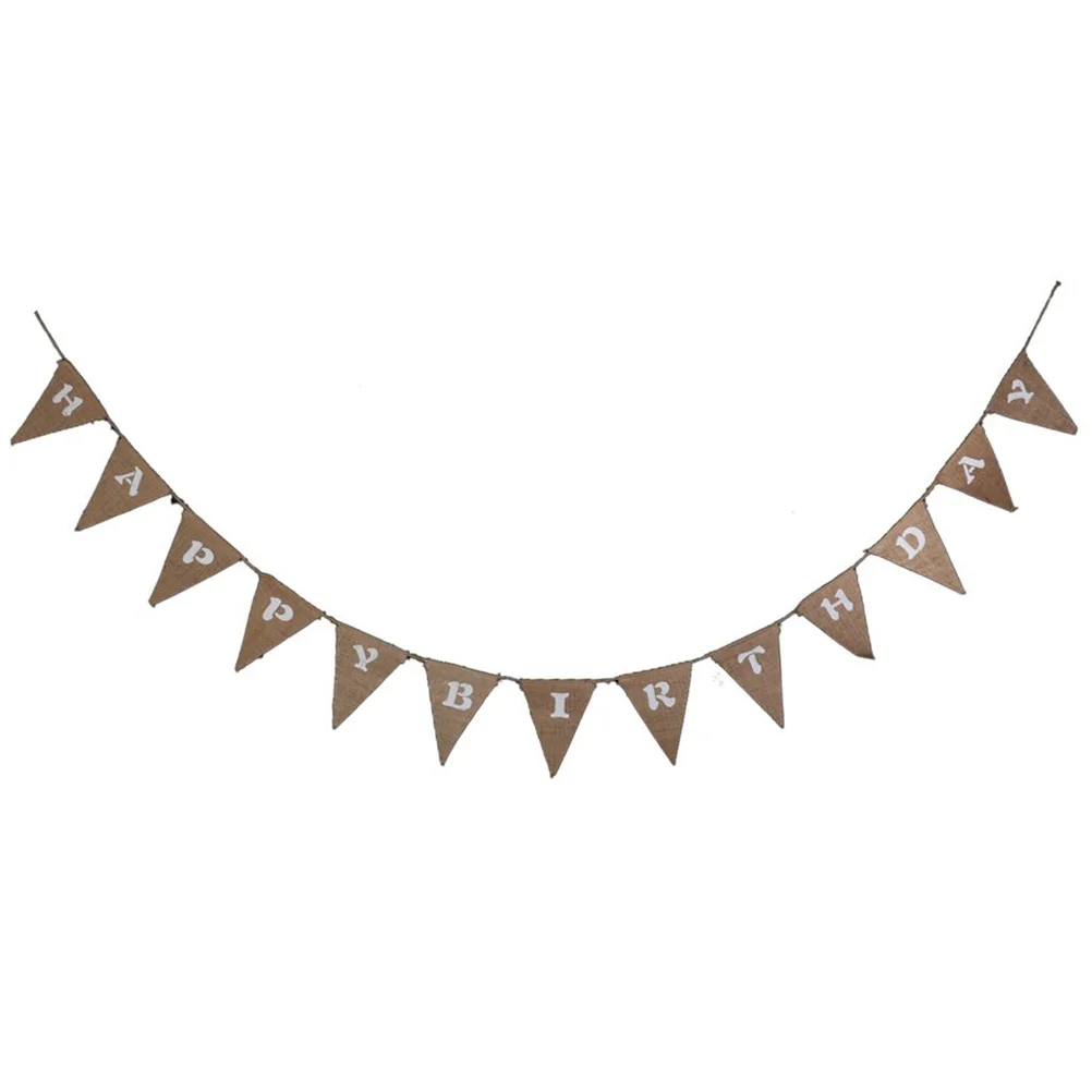 

Hessian Bunting Banner Birthday Party Decoration