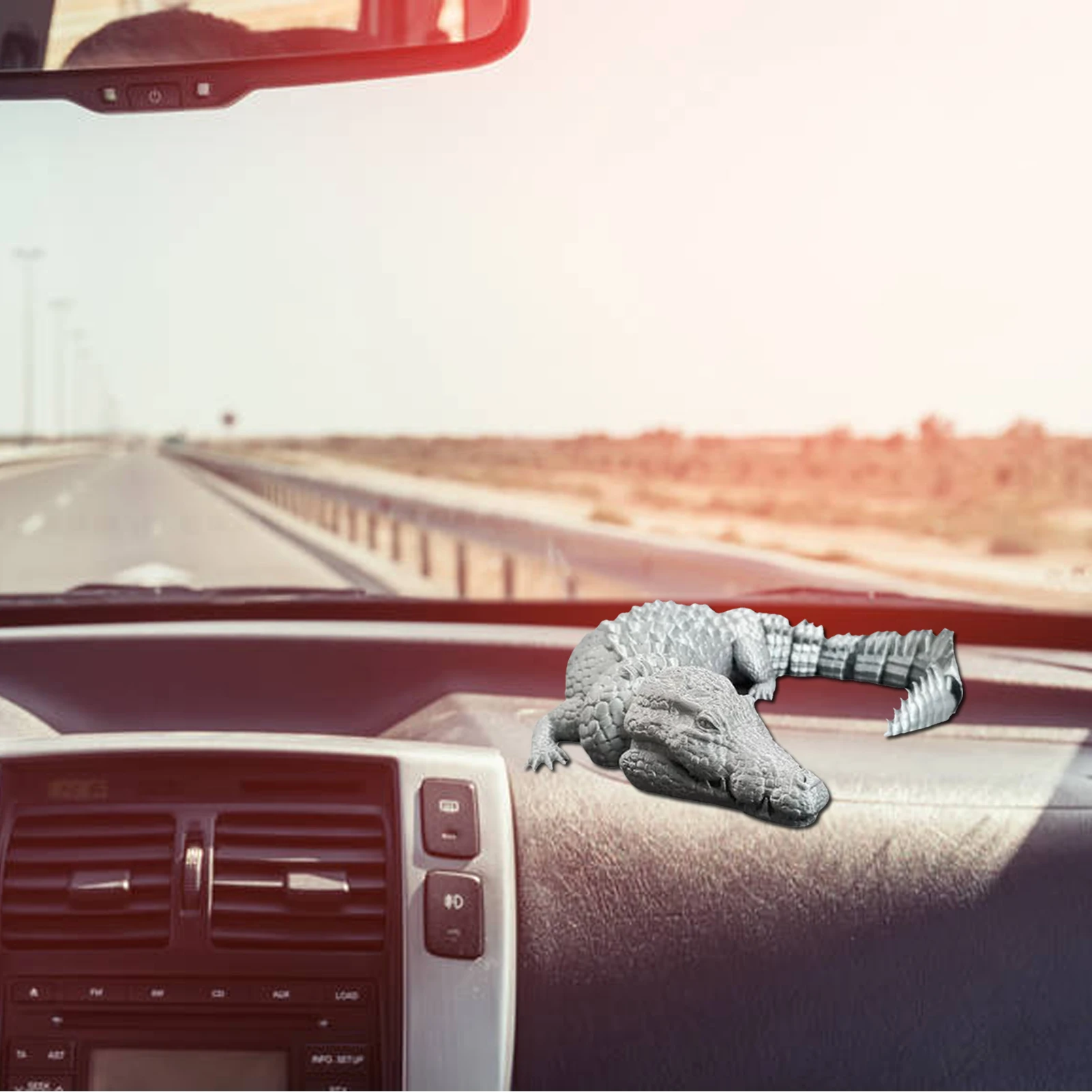 

3D Printed Crocodile Toys Articulated Crocodile Figurines 3D Adjustable Joints Realistic Crocodile Figure For Decoration Kids