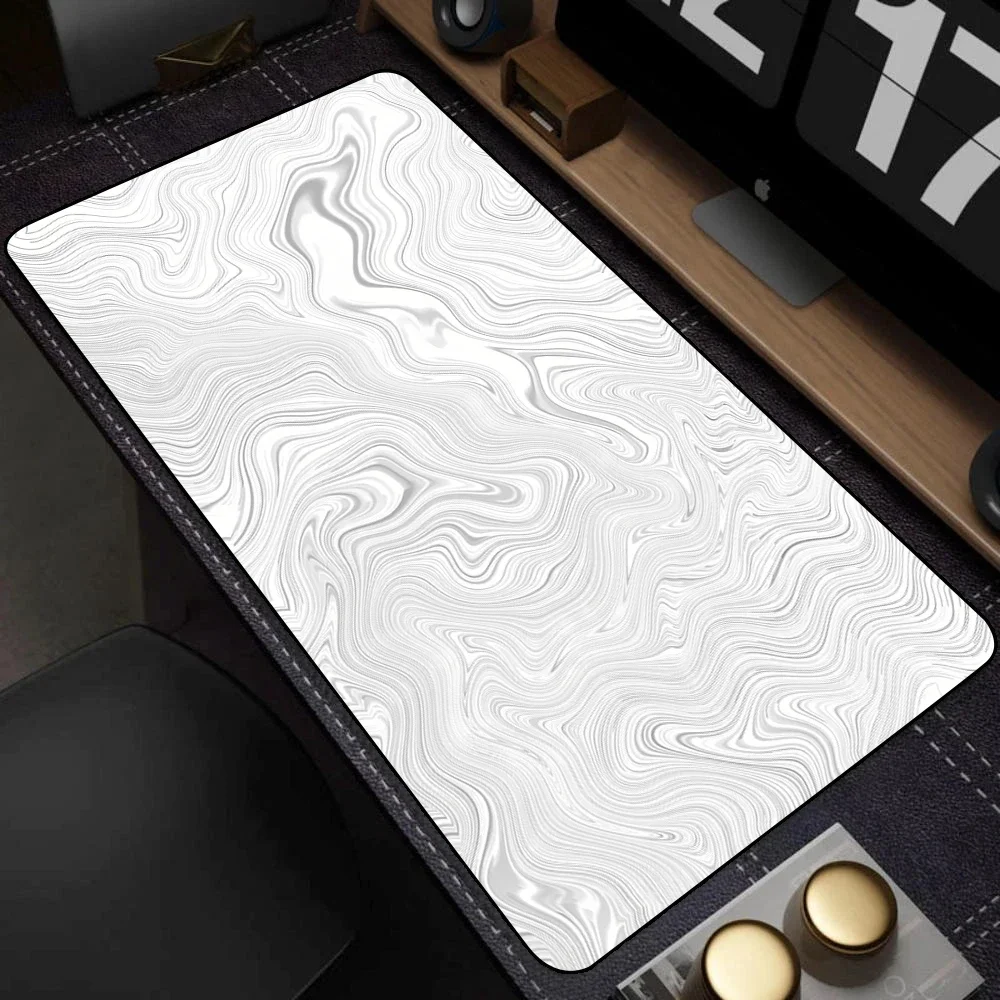 Topographic map black and white lines Mouse pad 1000x500MM desk mat Desktop accessories gaming keyboard carpet Office gamers