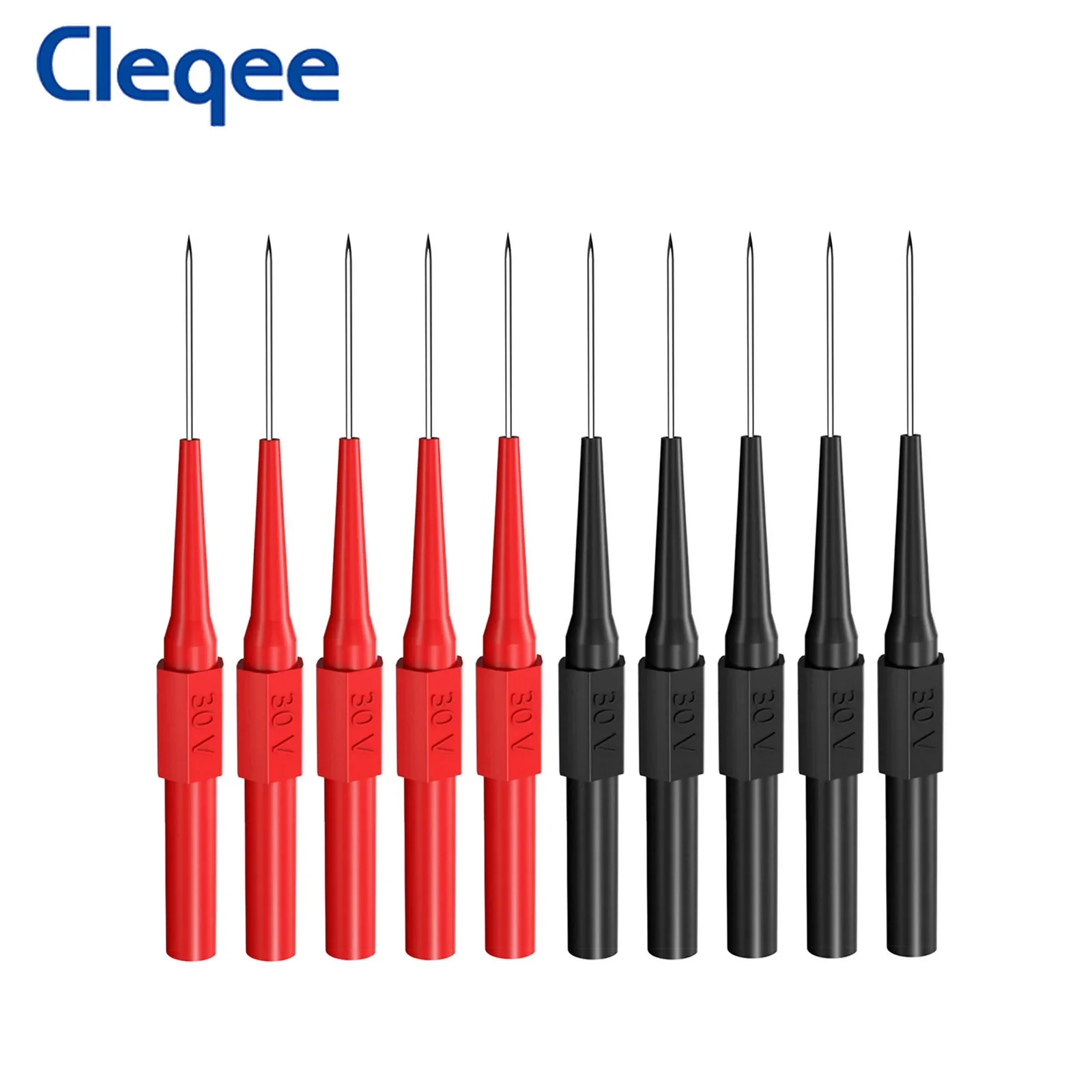 

Cleqee P5007 Мультиметр Тестовый щуп Задние щупы Иглы для прокалывания изоляции с гнездом 4 мм Акупунктурный автомобильный набор инструментов 30 В