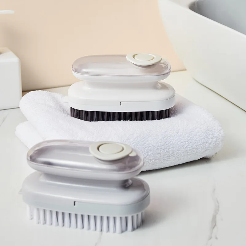 

Creative New Hand-held Hydraulic Cleaning Brush for Bathroom, Household Liquid Adding Brush, Soft Wool Decontamination