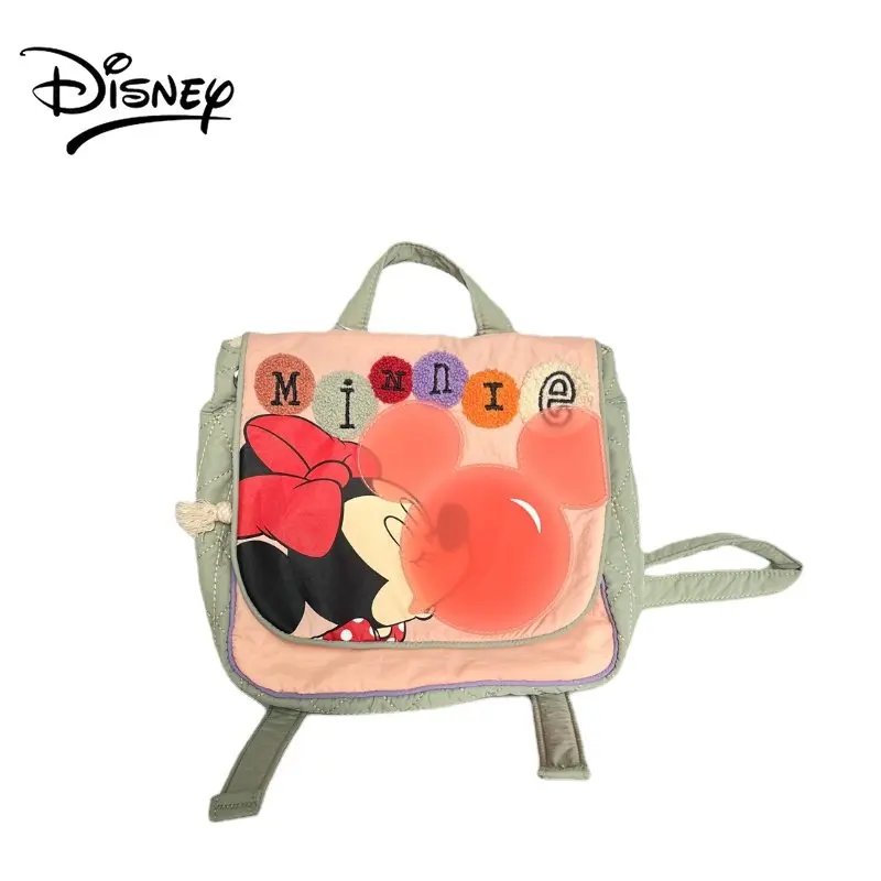 Disney Shoulder Bag for Girl Kids Cute Minnie Mouse Cartoon Children's Cross Body Bag for Students Schoolbag Free Shipping