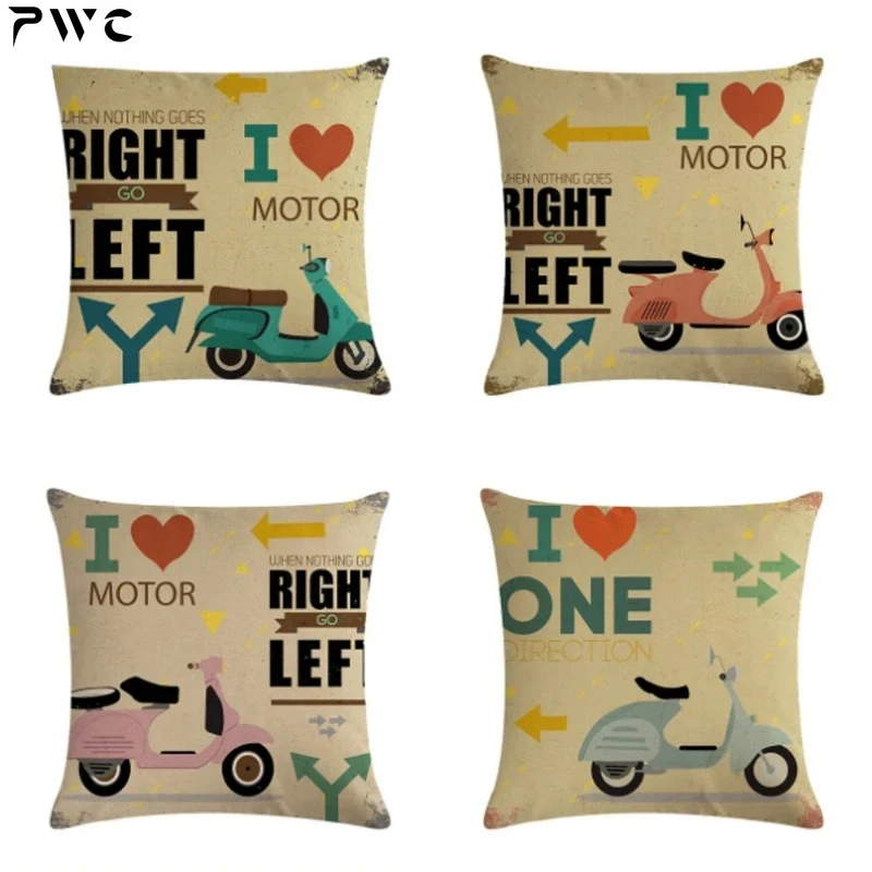 Наволочка с рисунком электромобиля декоративная наволочка для дивана