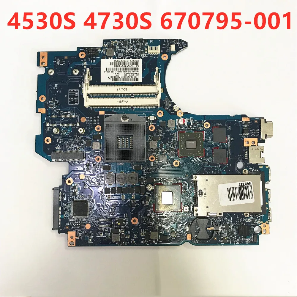 High Quality Mainboard For HP 4530S 4730S Laptop Motherboard 670795-001 HM65 DDR3 With 1GB Video Card 100% Fully Working Well