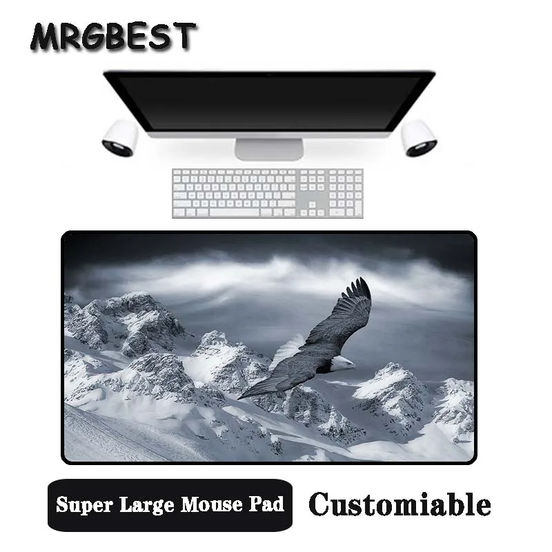 

MRGBEST Big Promotion Large Size Multi-size Locked Mouse Pad Animal eagle Pattern PC Computer Notebook Desk Mat