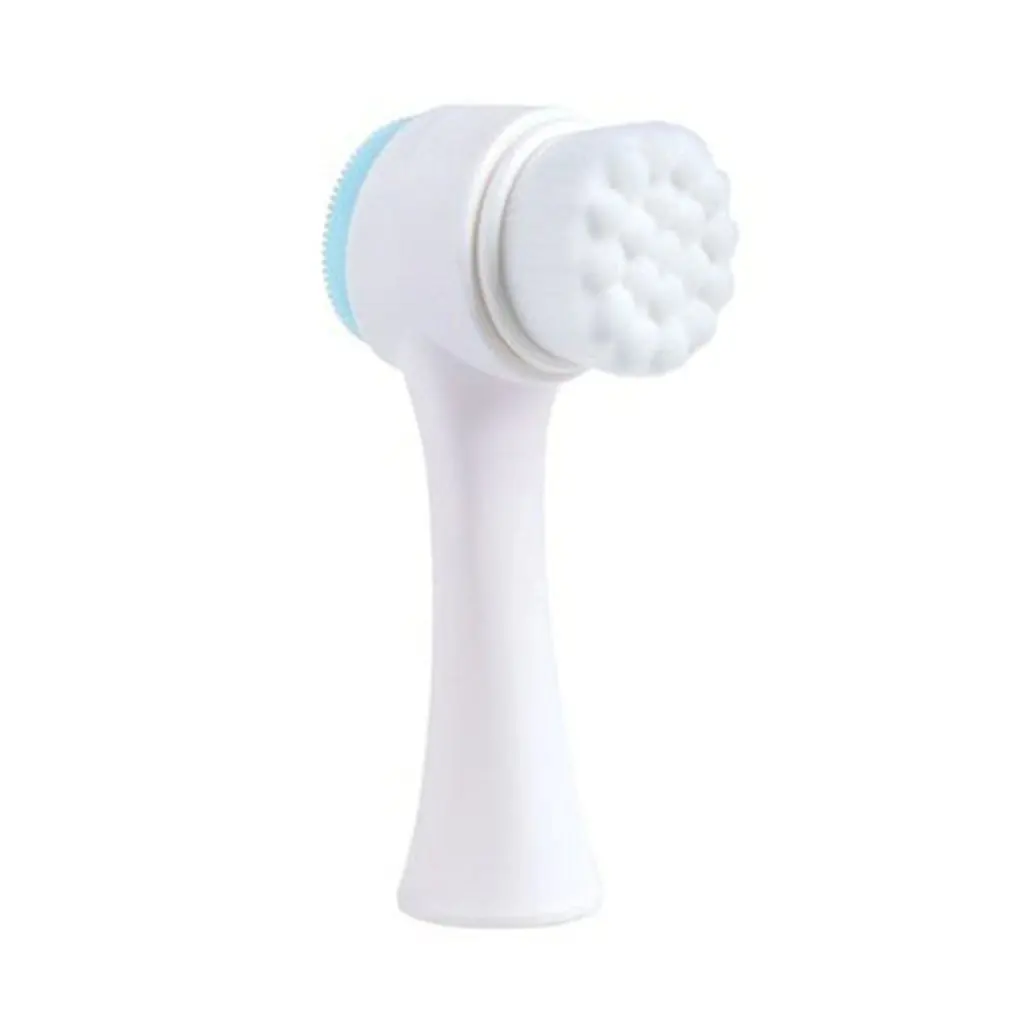 

3D Double-Sided Wash Brush Soft Hair Silicone Wash Instrument Home Manual Facial Cleansing Brush Wash Artifact Deep Clean Pores