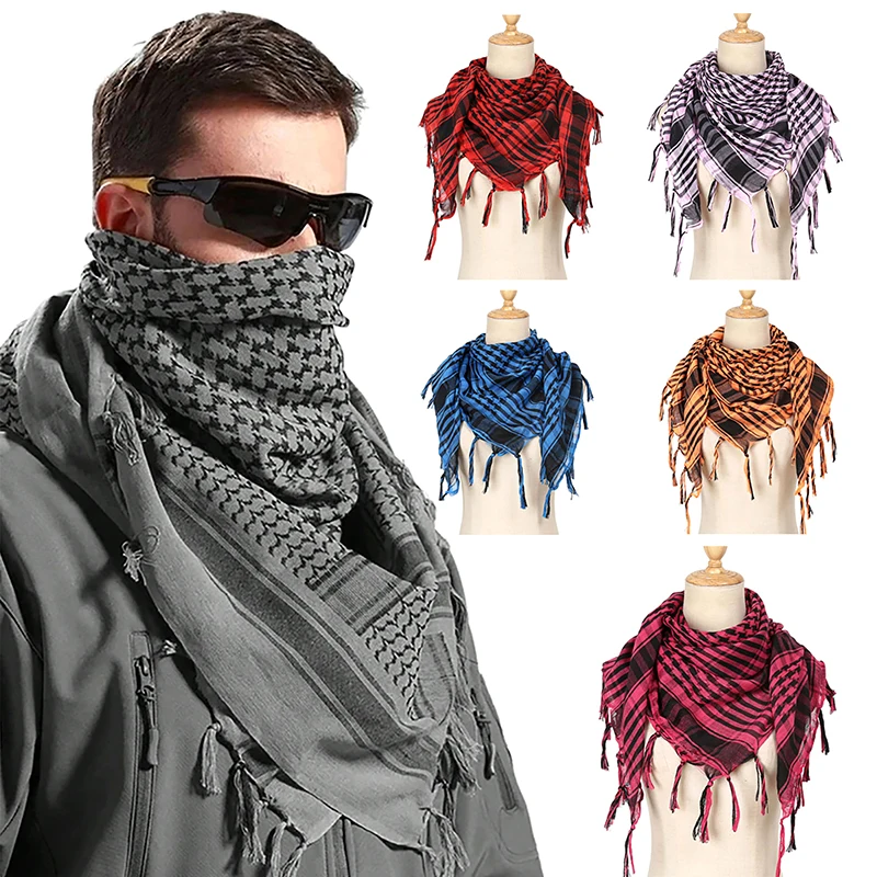Фото Тактический шарф для пустыни, шарф для шеи Shemagh, шарф Keffiyeh для мужчин и женщин №1