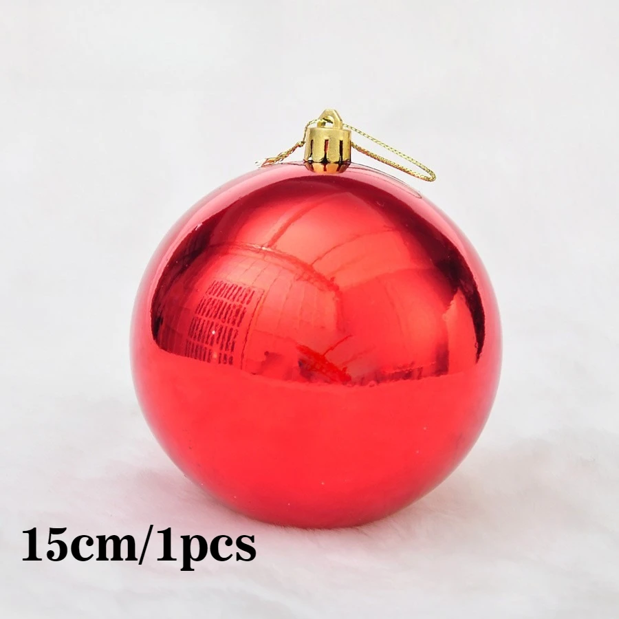 

Красные пластиковые елочные шары 6 шт.