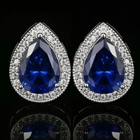 new luxury water drop zircon cufflinks jewelry men women french shirts crystal rhinestone cuff links wedding accessories gifts