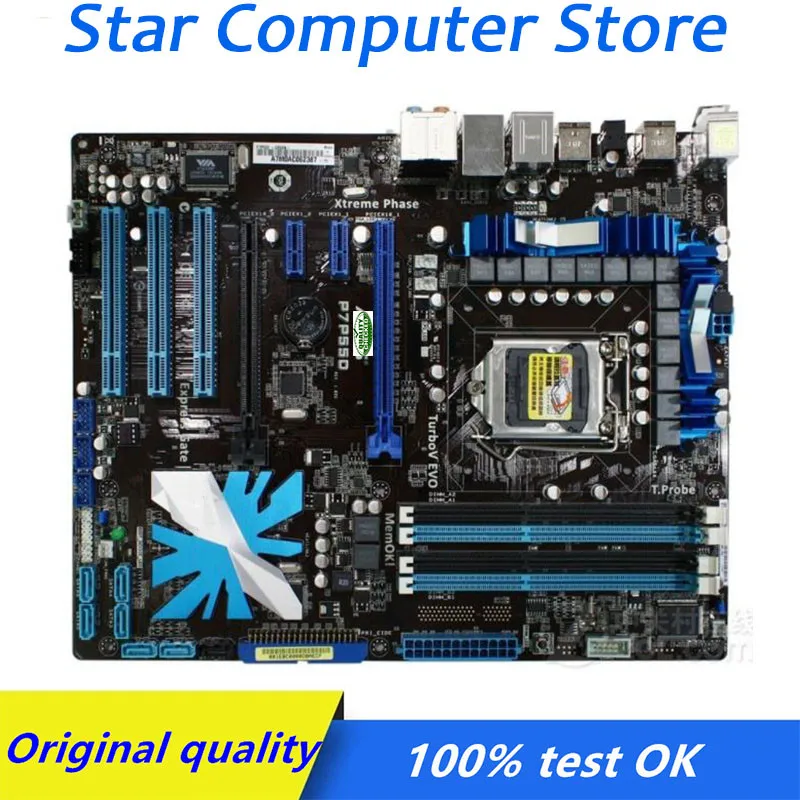 

For ASUS P7P55D Computer USB2.0 SATA2 Motherboard LGA 1156 DDR3 P55 Desktop Mainboard Used