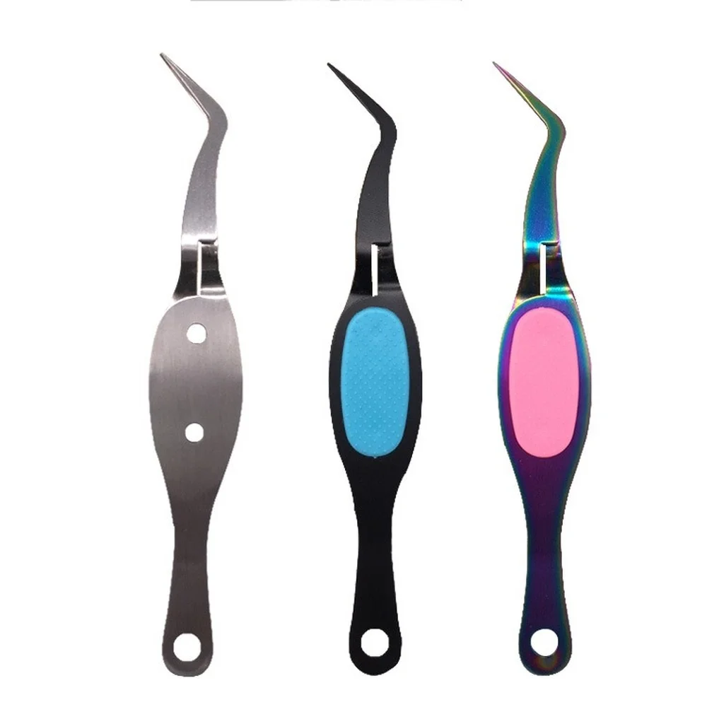 1 шт. пинцет из нержавеющей стали с мягким захватом |