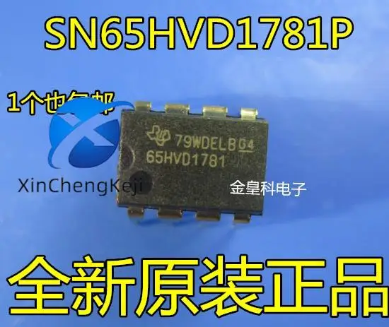 

10 шт., оригинальный новый интерфейс SN65HVD1781P 65HVD1781 DIP8