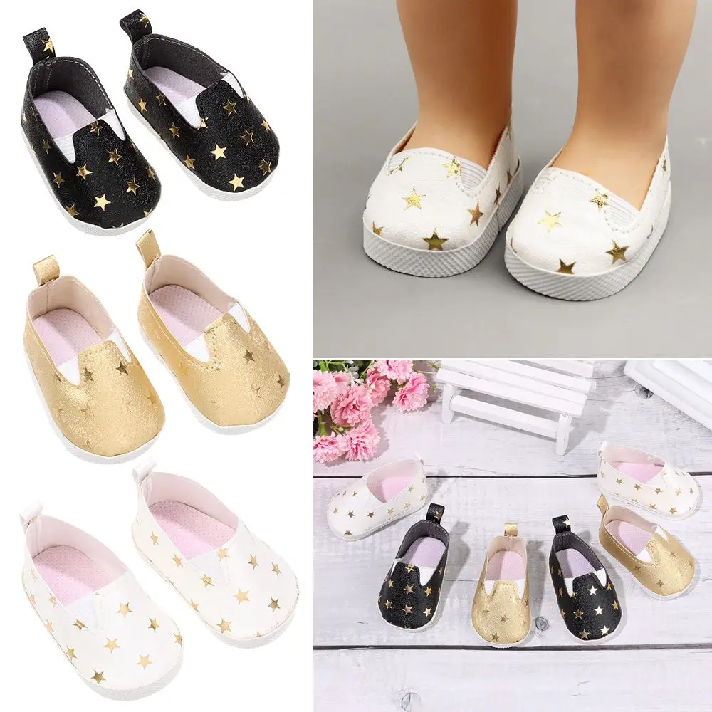 

2Pcs Cute Pentagram Gift 6.5cm Toy Shoes Doll Shoes 16 Inch Dolls Handmade Boots
