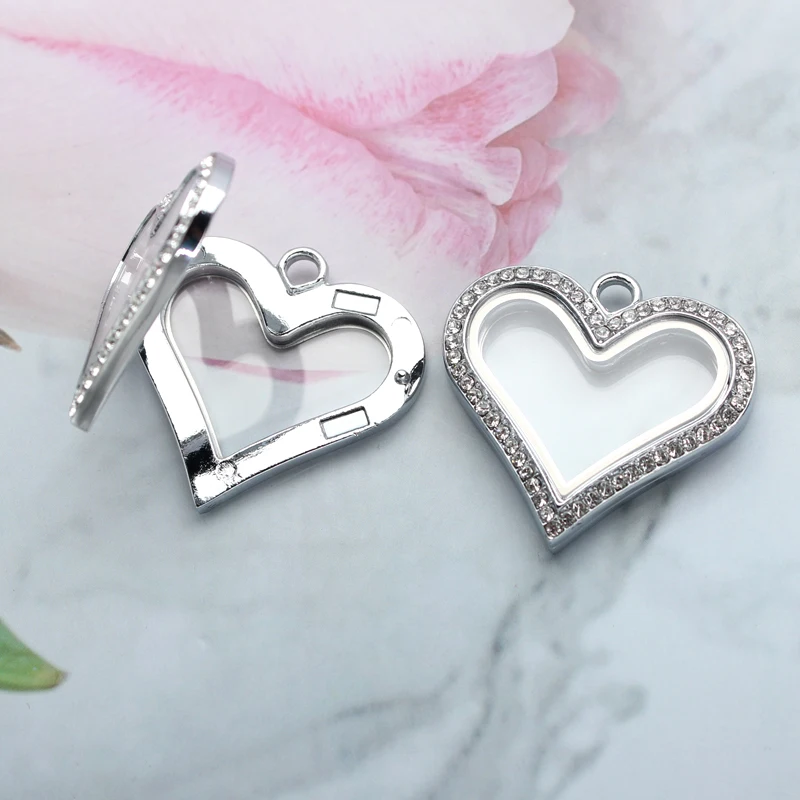 36 мм сердце живой стеклянный медальон с памятью для женщин кулон ювелирные