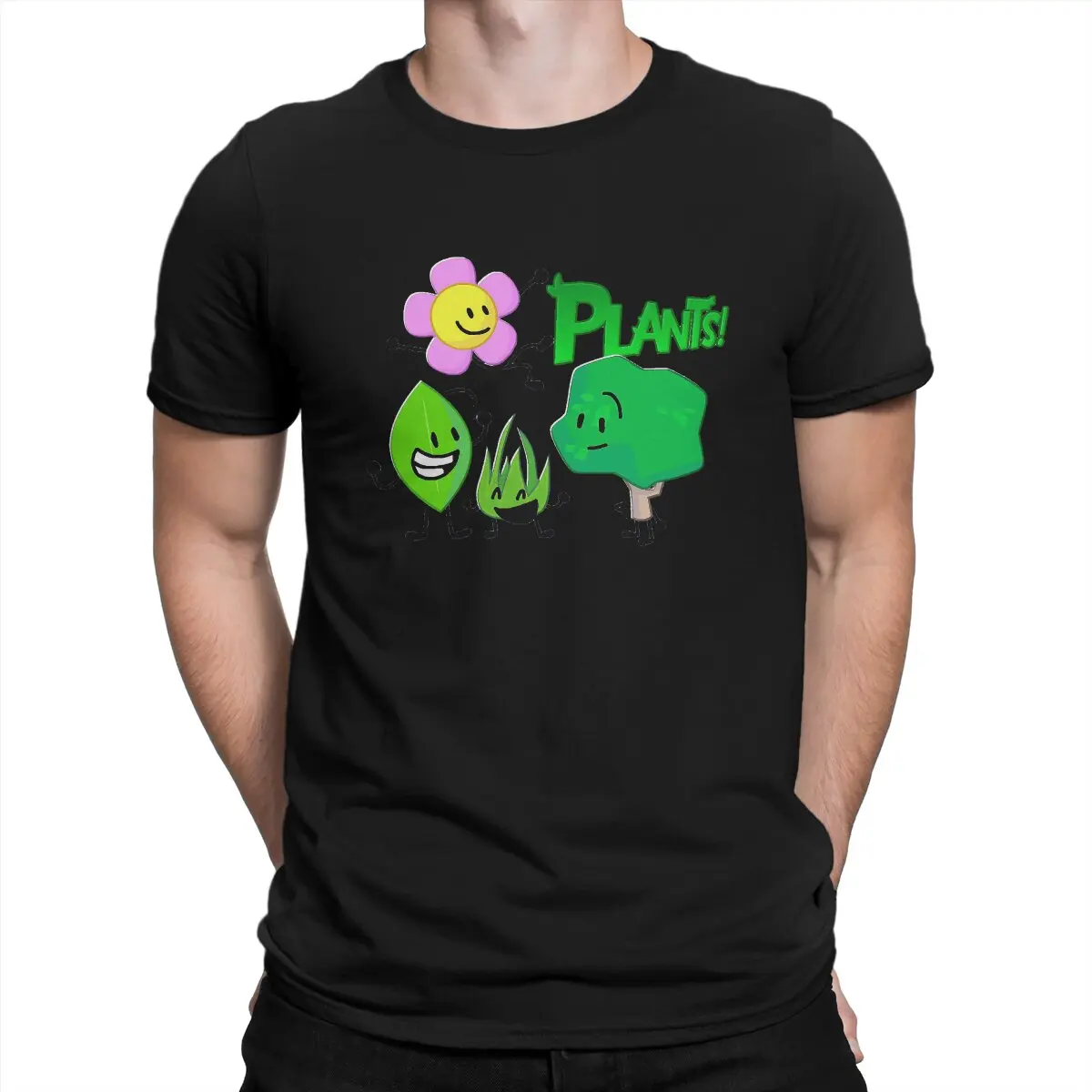 

BFB Plant Characters T-Shirt Men Battle for Dream Island BFDI 4 and X Leisure 100% Cotton Crew Neck T Shirts Printed Clothes