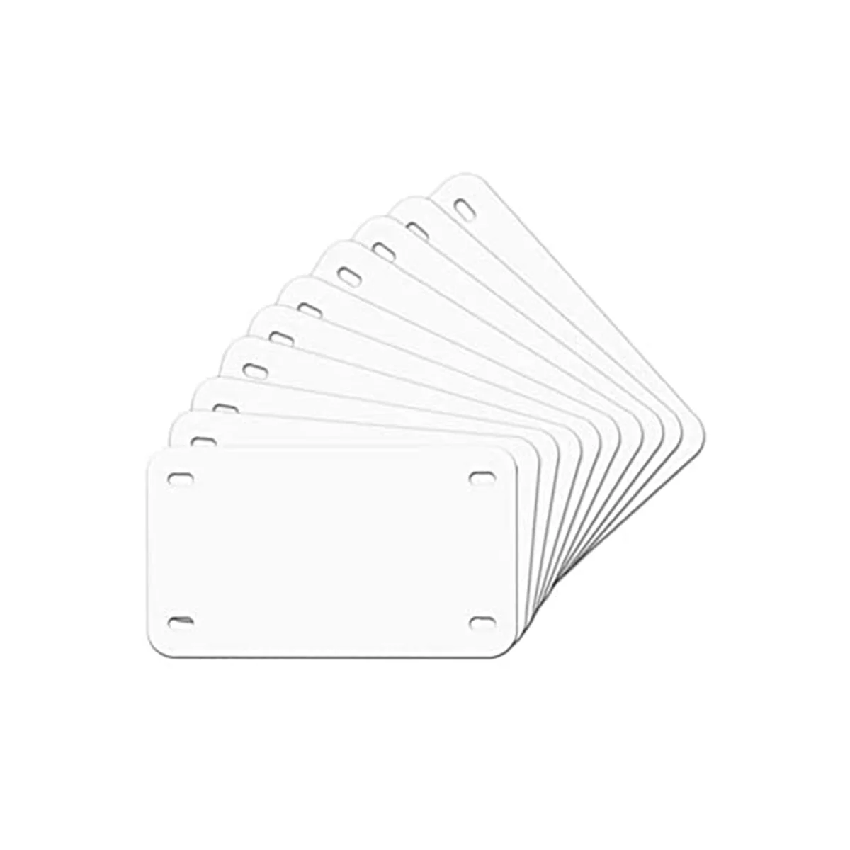 

6 Inch x 3 Inch 10 Pack Sublimation License Plate Blanks,Heat Thermal Transfer DIY Picture,Aluminum License Plate Tag