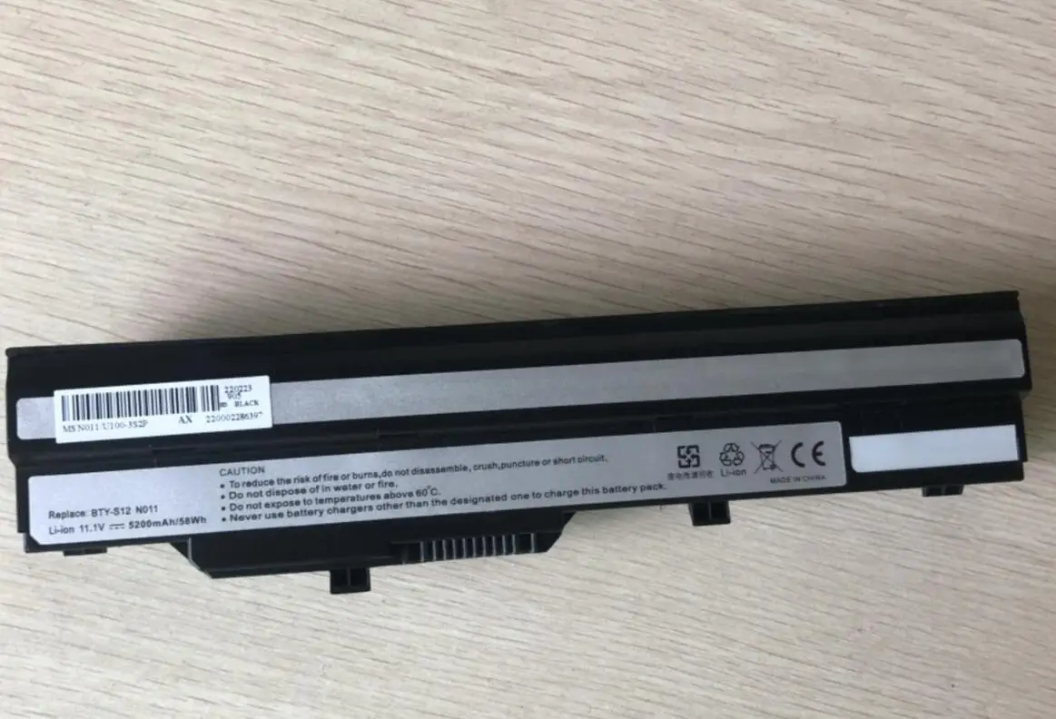 Аккумулятор для ноутбука MSI BTY-S11 Wind U100 L1300 L1350 L1350D U100X U100W U135DX U210 U270 U90X Wind12 U200 U230 |