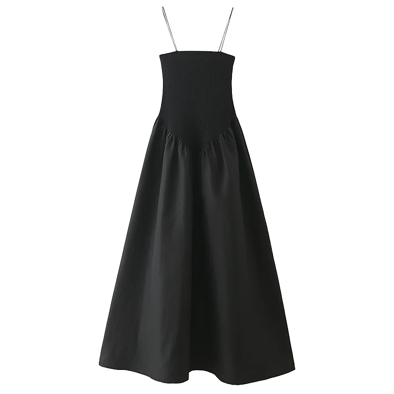

2022 Summer Women's Splicing Chest Strap Dress