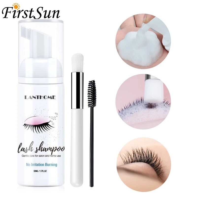 

50ml Professional Eyelash Shampoo Gentle Cleansing Grafting Extension EyeLashes Foam Eye lash Glue Cleanser Makeup Remover Tool