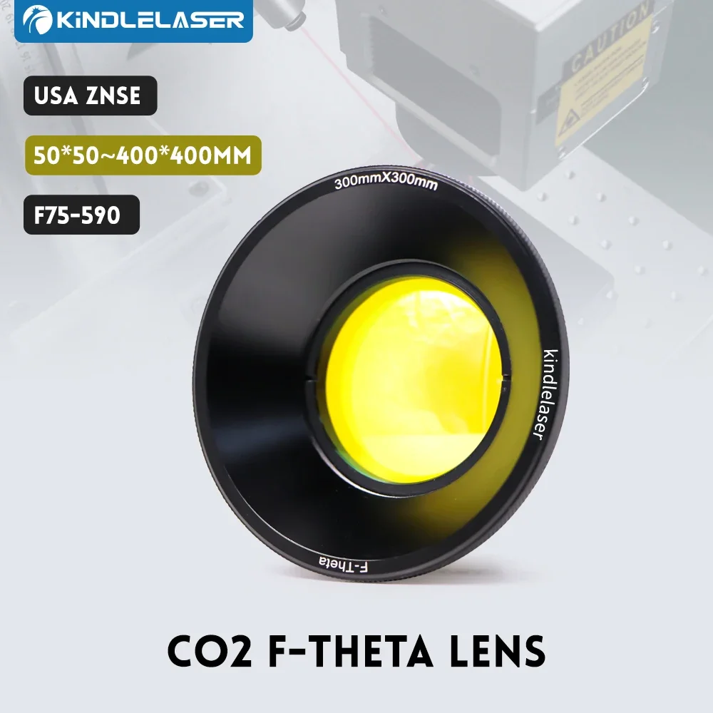 Добрытая линза сканирования CO2 F-theta Полевая линза 10,6 мкм 10600 нм 50x50-600x600 FL75-650 мм для оптической машины лазерной маркировки CO2 YAG