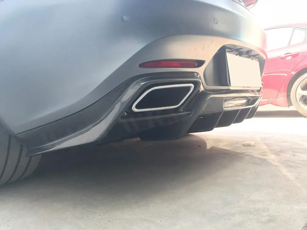 Фото Задний диффузор из углеродного волокна, спойлер для Mercedes Benz AMG GT GTS GTR Coupe, 2-дверный автомобильный Стайлинг, защита заднего бампера из FRP №4