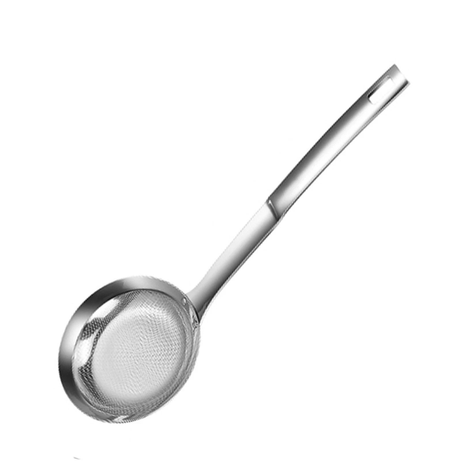 Stainless Steel Fine Mesh Skimmer Spoon Food Strainer with Long Handle Kitchen Tools for Skimming Grease and Foam Home images - 6