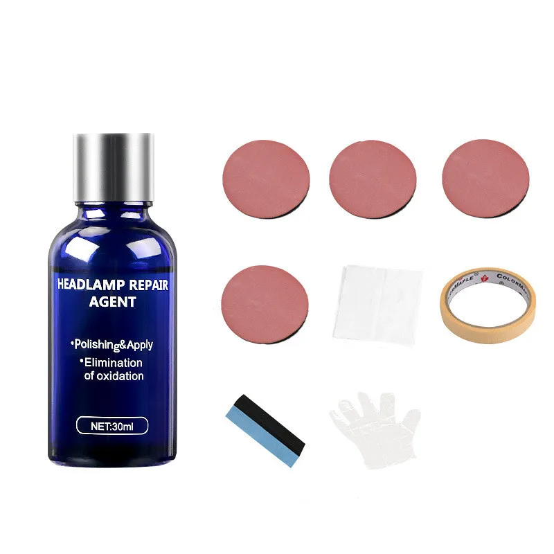

10/30/50ml Headlight Lens Restoration System Car Headlight Maintenance Clean Retreading Agent Spray Polish Repair Fluid
