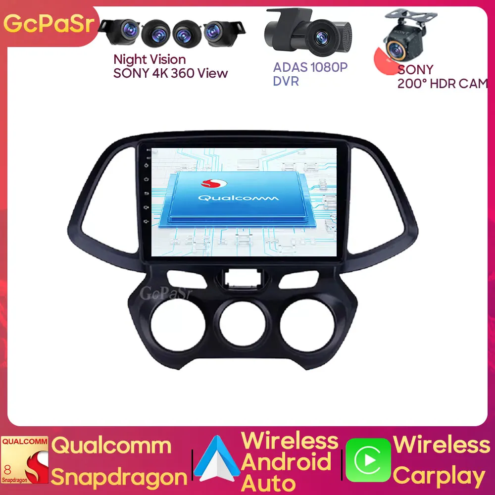 

Автомобильный радиоприемник Qualcomm для Hyundai Santro Atos 2018, Android-навигация, аудио, Carplay, Wifi, видеорегистратор, GPS, процессор, NO 2din DVD