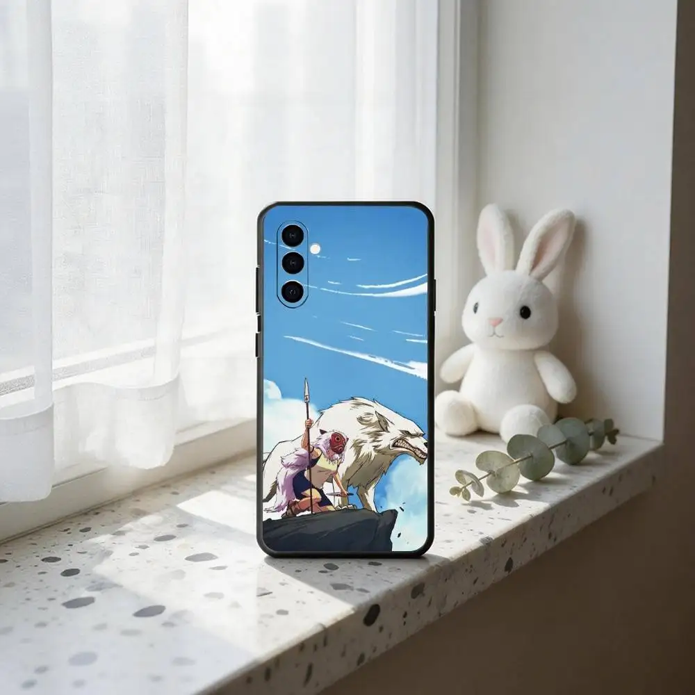 Фото Чехол для телефона Anime P-Princess M-Mononoke, черный силиконовый мягкий чехол для Samsung Galaxy A73, A72, A71, A70, A53, A52, A51 №4