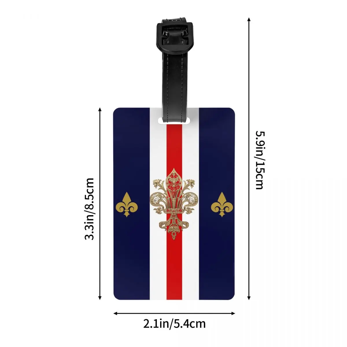 Custom Gold Filigree Fleur De Lis Luggage Tag Privacy Protection Fleur-De-Lys Lily Flower Baggage Tags Bag Labels Suitcase