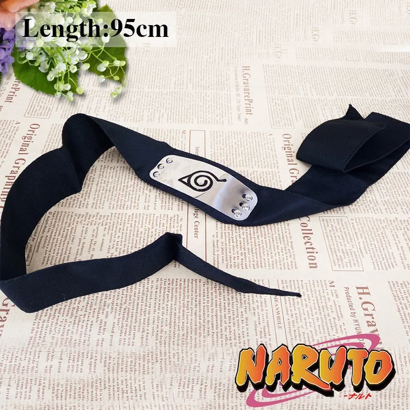 Фото Anime Costume Naruto Headband Kakashi Orochimaru Jiraiya Yakushi Kabuto Forehead Belt Figurines Boys Cosplay Prop Party №5