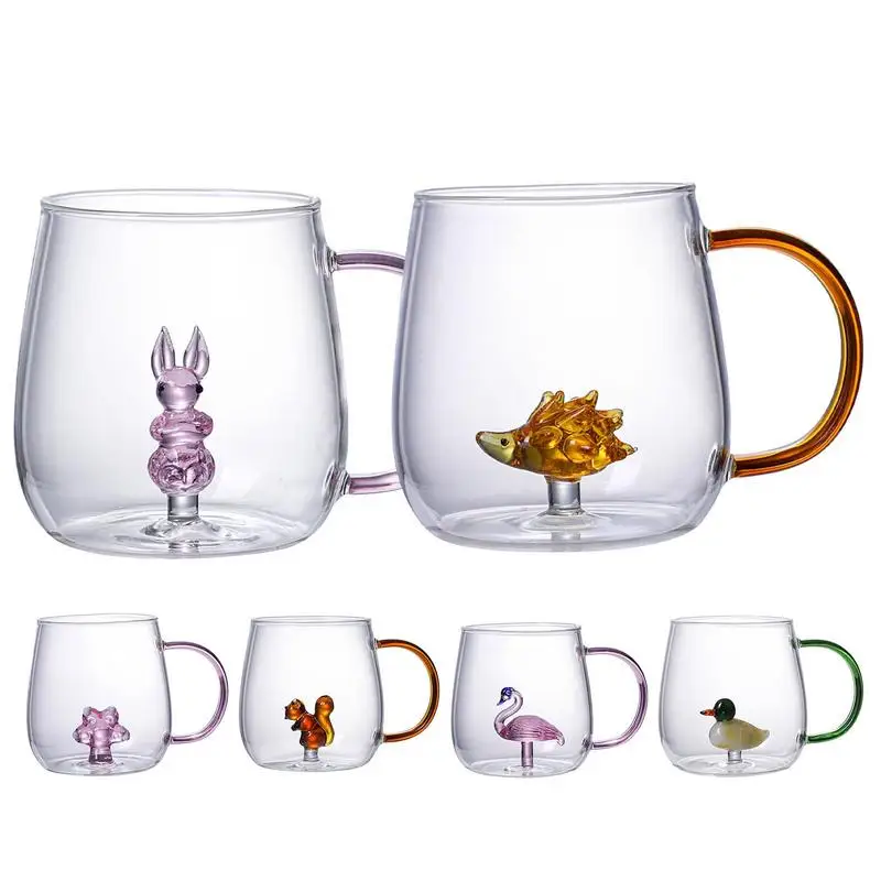 Кружка кофейная портативная из боросиликатного стекла, 380 мл