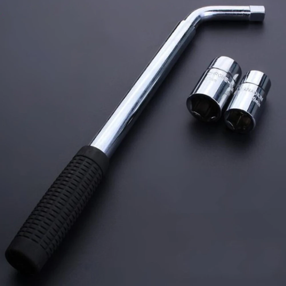 

1 PCS Car Tire Wrench L-type Lug Wrench 17-23mm Carbon Steel Telescoping Wheel Spanner With Sockets Car Accessories