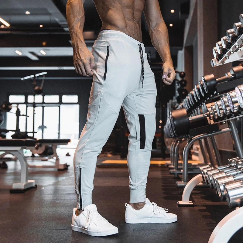 Gym Pants Men Jogger Pants Slim Zip Pocket Breathable Legging Sport Pants Men Jogging Superior Quality Pant Men's