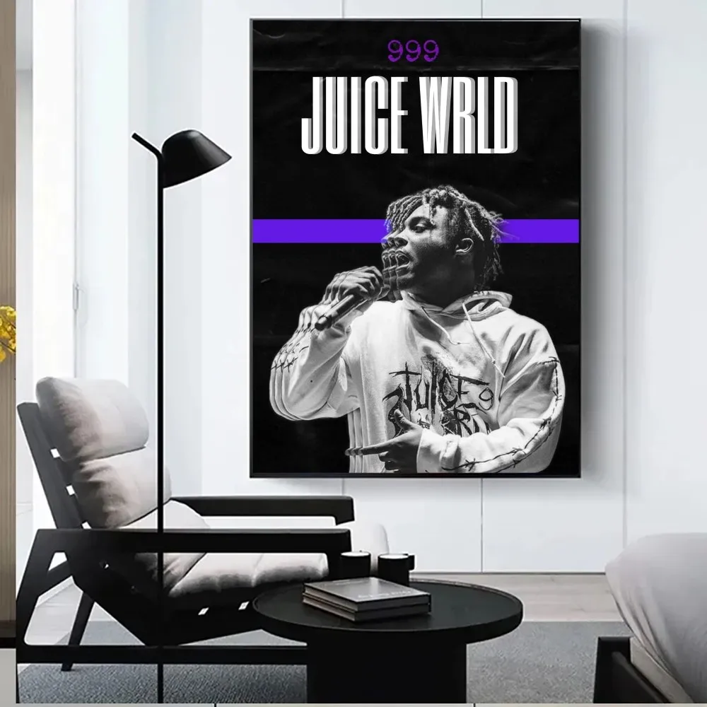 Плакаты в стиле хип-хоп J-Juice W-WRLD плакаты из крафт-бумаги искусство живопись