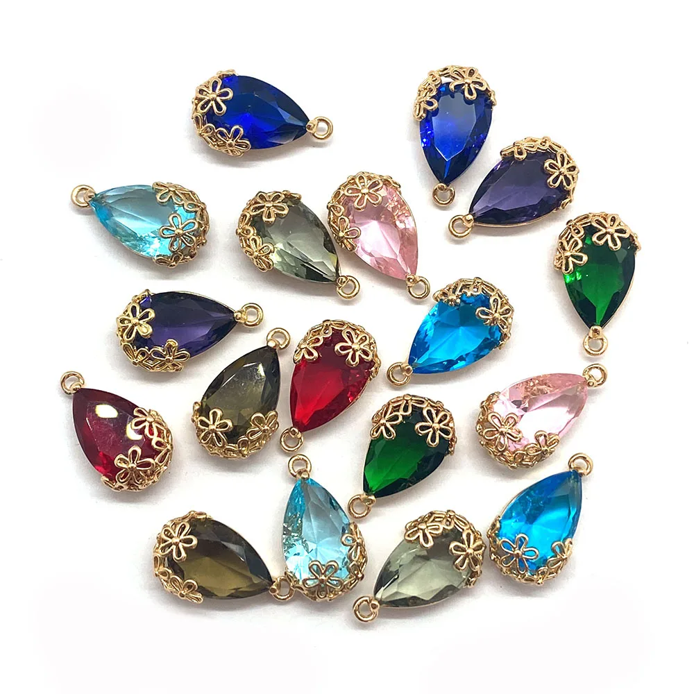 

Fashion Natural Stone Drop Earrings 9x16mm Exquisite Metal Tori Charm Jewelry Crystal Crafted Elegant Ladies DIY Drop Earrings