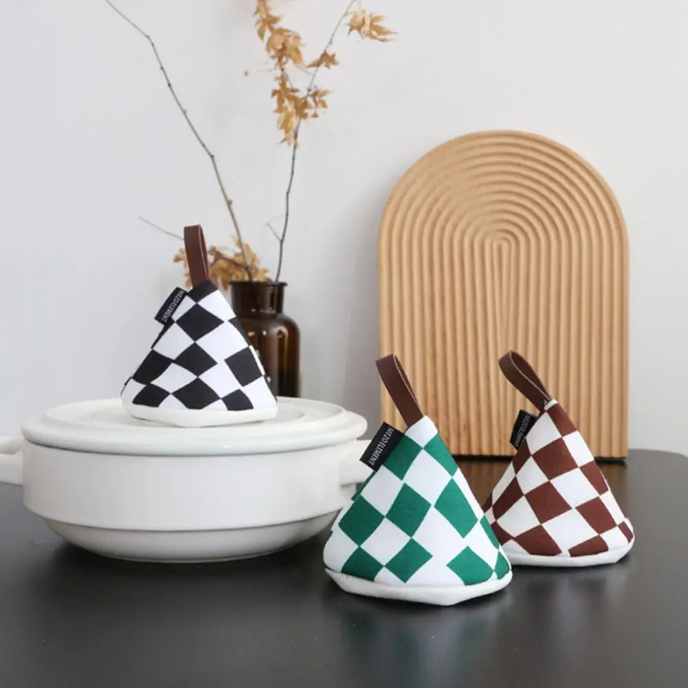 

Oven Mitts More Thicken Anti-scald Pot Cover Mitt Fabric Practical Heat-resistant Pot Handle Mitt for Home Kitchen Tools