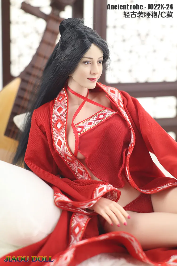 

JO22X-24 1/6 Ancient Clothes Hanfu Embroidery Nightgown Soldier Pajamas Set Clothes Fit 12'' Action Figure Body Dolls