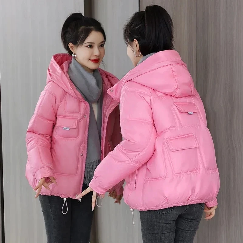 2022 Winter New Loose Cotton Coat Warm Thick Female Parkas Coat Hooded Outwear Lady Snow Coat Women Winter Cotton Padded Jacket