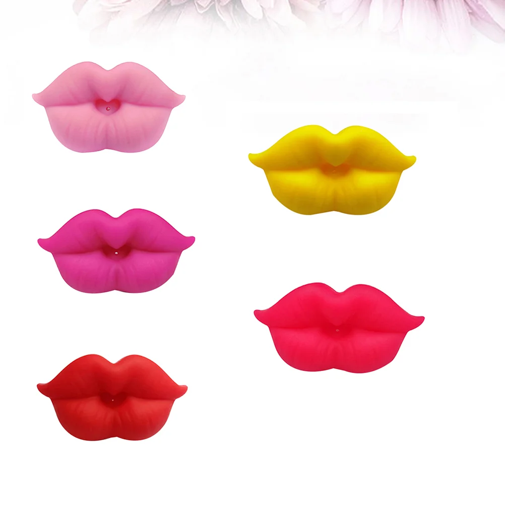 

5pcs Infant Pacifier Funny Lips Pacifiers Silicone Pacifier Design with Kiss Lip Pacifier Lovely Mommys Kiss Lips Pacifiers