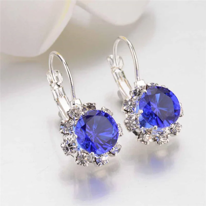 Женские серьги-каффы с кристаллами, 6 цветов